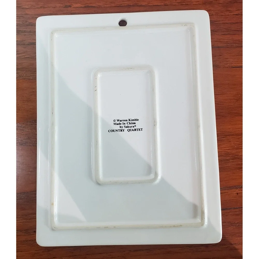 Warren Kimble Sakura Country Quartet‎ Trivet, 6.625x 8.5 inches